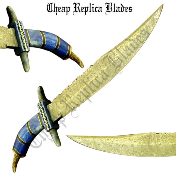 Damascus Bowie Collecting Knife-0